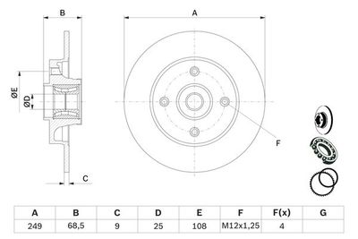 Диск тормозной BOSCH 0986479279