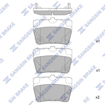 Колодки тормозные задние SANGSIN SP1457