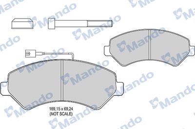 Колодки тормозные передние Mando MBF015039