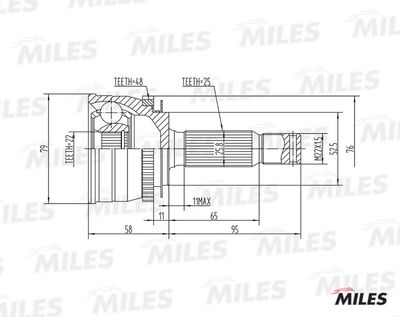 ШРУС наружный Miles GA20165