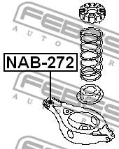 Сайлентблок заднего поперечного рычага FEBEST NAB272