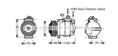 Радиатор отопителя AVA MSA6673