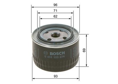 Фильтр масляный BOSCH 0451103274