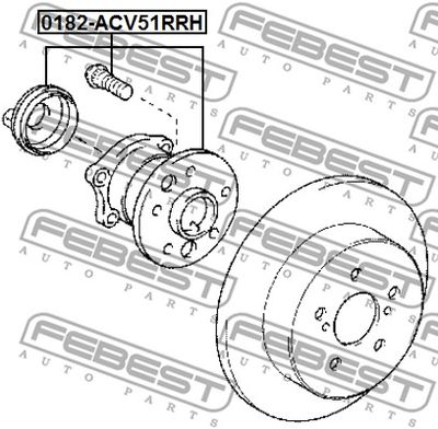 Подшипник ступицы колеса заднего комплект FEBEST 0182ACV51RRH