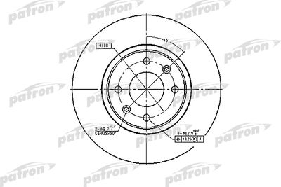 Диск тормозной передний PATRON PBD2782