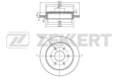 Диск тормозной задний Zekkert BS6246