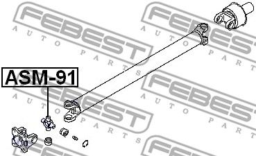 Крестовина карданного вала FEBEST ASM91