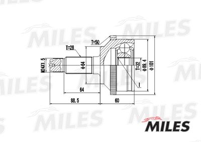 ШРУС наружный Miles GA20127