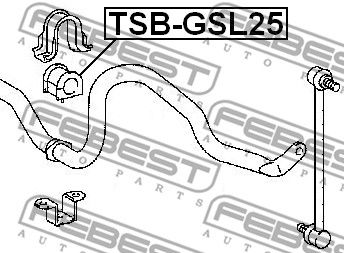 Втулка стабилизатора переднего FEBEST TSBGSL25
