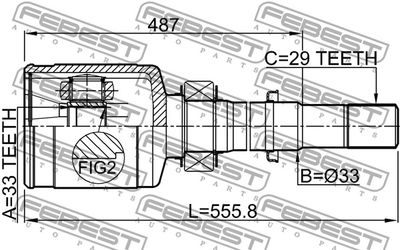 ШРУС внутренний правый FEBEST 0211T31MTRH