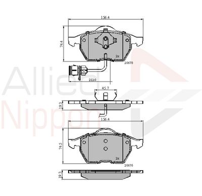 Колодки тормозные передние ALLIED NIPPON ADB1715