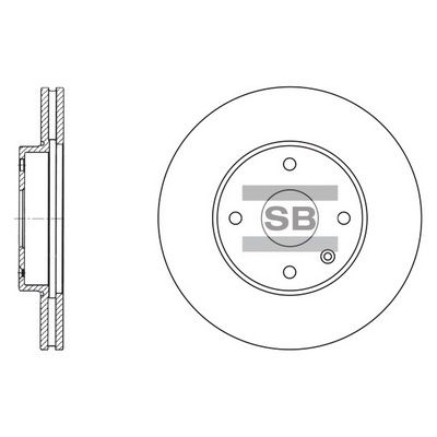 Диск тормозной передний SANGSIN SD3007