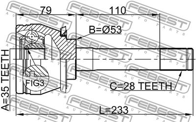 ШРУС FEBEST 1410MUS