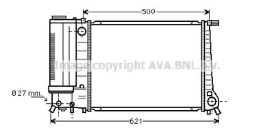 Радиатор системы охлаждения AVA BW2101
