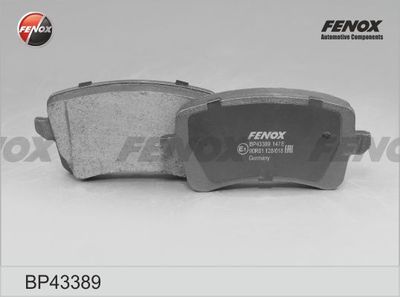 Колодки тормозные дисковые FENOX BP43389