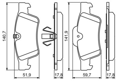 Колодки тормозные дисковые BOSCH 0986494256