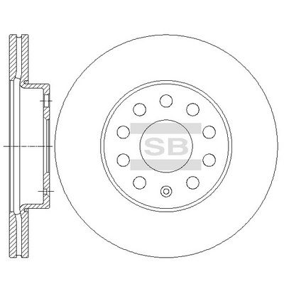 Диск тормозной передний SANGSIN SD5410