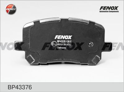 Колодки тормозные передние FENOX BP43376