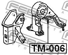 Опора двигателя задняя FEBEST TM006