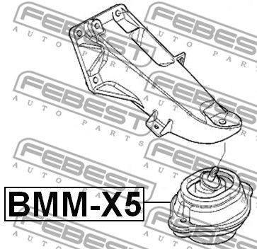 Подушка двигателя передняя гидравлическая FEBEST BMMX5