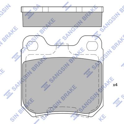Колодки тормозные задние SANGSIN SP1760