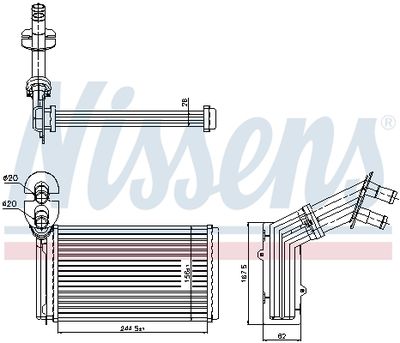 Радиатор отопителя NISSENS 73973