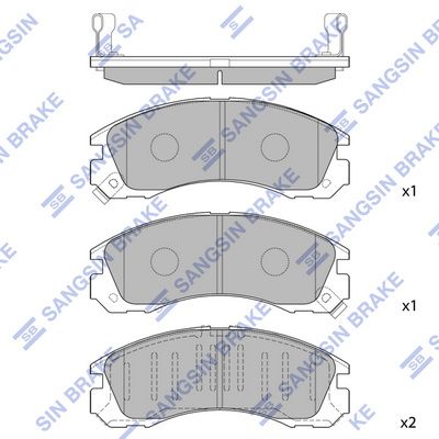 Колодки тормозные передние SANGSIN SP1068