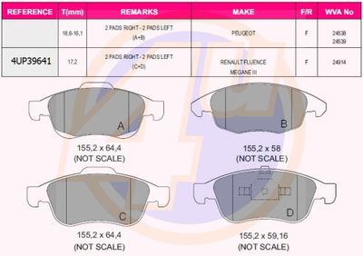 Колодки тормозные передние AMD AMDBF584
