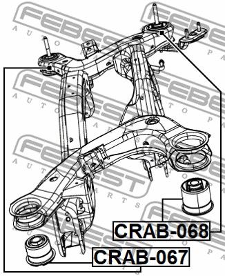 Сайлентблок заднего подрамника FEBEST CRAB068