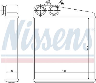 Радиатор отопителя NISSENS 72206