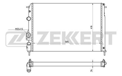 Радиатор охлаждения двигателя Zekkert MK1082