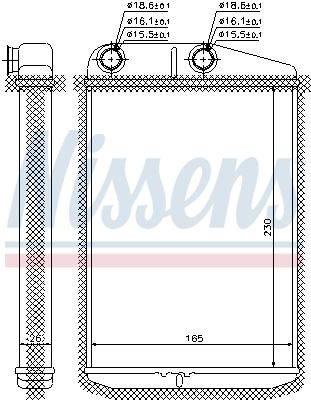 Радиатор отопителя NISSENS 73989