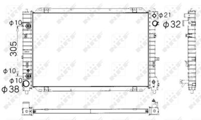 Радиатор системы охлаждения NRF 53377