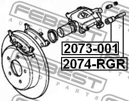 Пыльник втулки направляющей суппорта тормозного переднего FEBEST 2073001