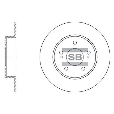 Диск тормозной задний SANGSIN SD3028