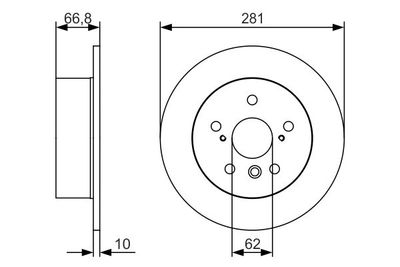 Диск тормозной задний BOSCH 0986479R06