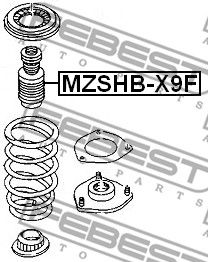 Пыльник амортизатора FEBEST MZSHBX9F