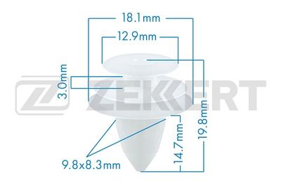 Клипса крепежная Zekkert BE2013