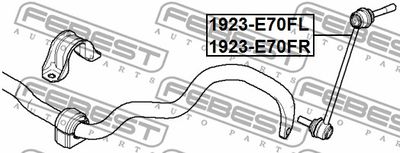Тяга стабилизатора переднего левая FEBEST 1923E70FL
