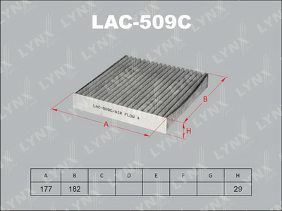 Фильтр салона LYNXauto LAC509C
