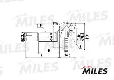 ШРУС наружный Miles GA20500