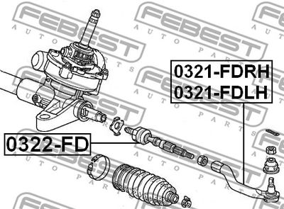Тяга рулевая FEBEST 0322FD