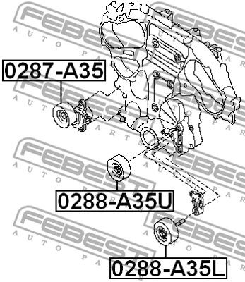 Ролик обводной комплект FEBEST 0288A35U