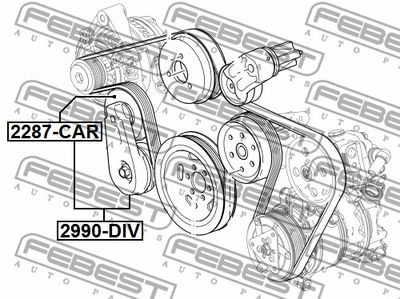 Натяжитель ремня FEBEST 2990DIV