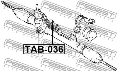 Сайлентблок рулевой рейки FEBEST TAB036