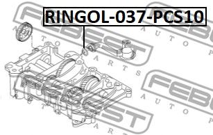 Кольцо уплотнительное маслозаборника двигателя FEBEST RINGOL037PCS10