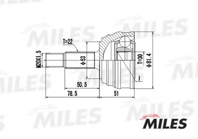 ШРУС наружный Miles GA20514