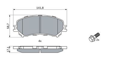 Колодки тормозные дисковые передние BOSCH 0986494722
