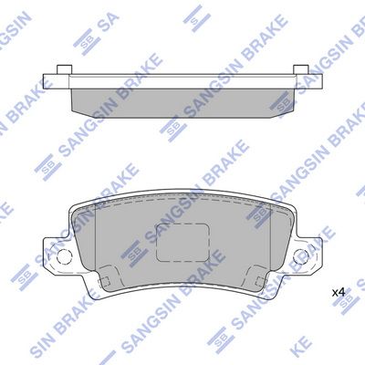 Колодки тормозные задние без датчика SANGSIN SP1503