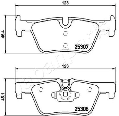 Колодки тормозные задние JAPANPARTS PP0102AF